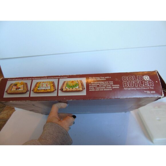 Vintage 1981 Cold Butler Refrigerating Hors d 'Oeuvres Tray Glacierware Franco - Picture 2 of 9